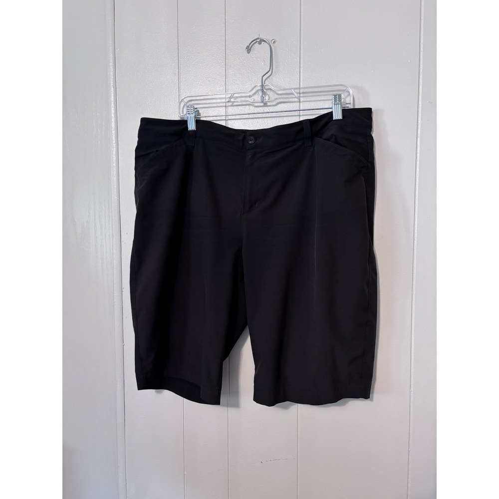 Women's Eddie Bauer Horizon Bermuda Shorts Black 18W Plus EUC , High Waist, 9"in